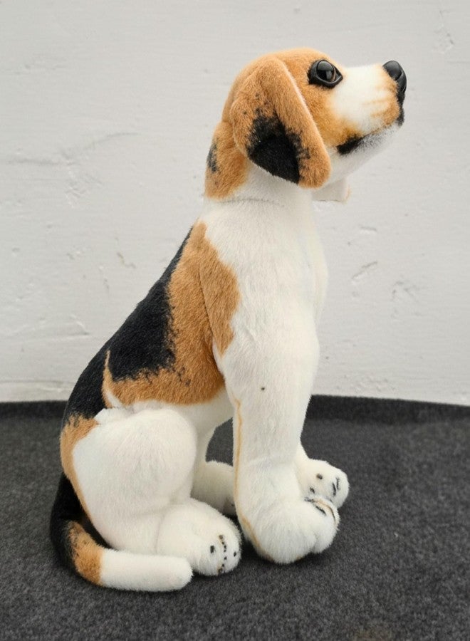 Tickles Musical Beagle Sitting Dog with Barking Sound Bow-Wow Soft Stuffed Plush Animal Toy for Kids Boys & Girls Birthday Gift (Color: White & Brown, Size: 22 cm) - Image 2